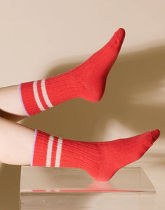 Popeia Stricksocken Wolle I Rot