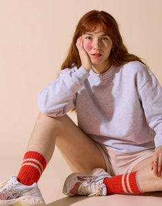 Popeia Stricksocken Wolle I Rot