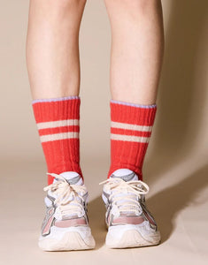Popeia Stricksocken Wolle I Rot
