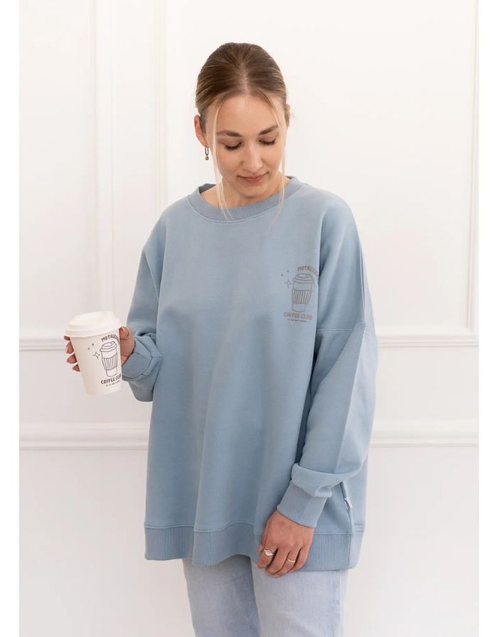 Sweatshirt Coffee I Hellblau