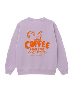 Sweatshirt Coffee I Flieder