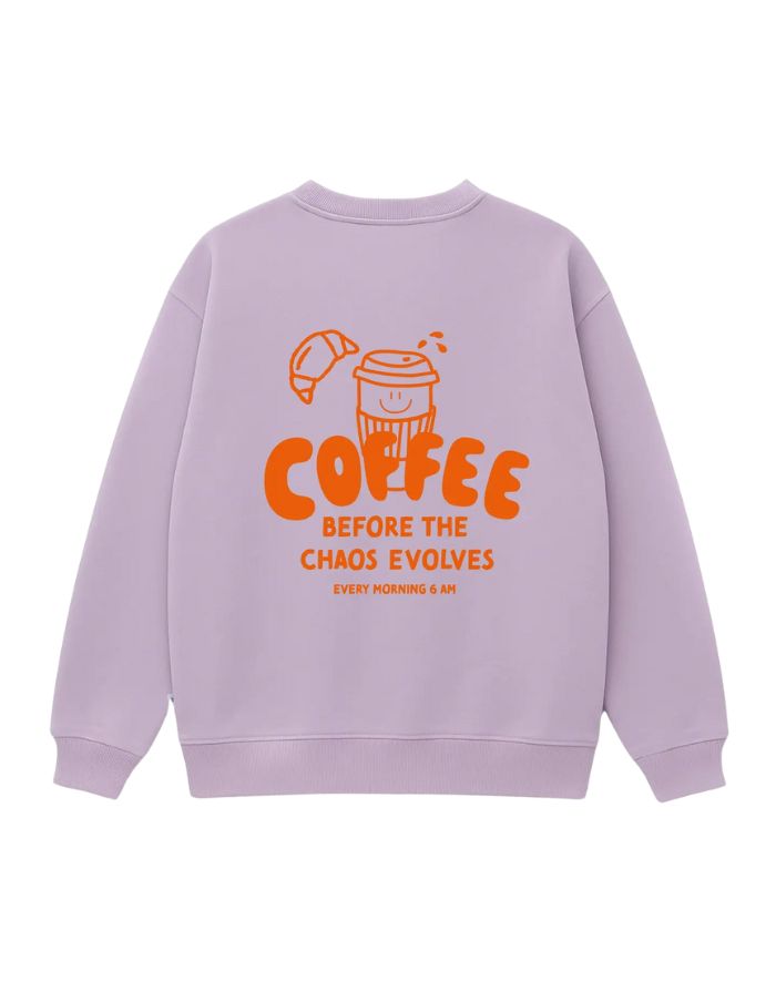 Sweatshirt Coffee I Flieder