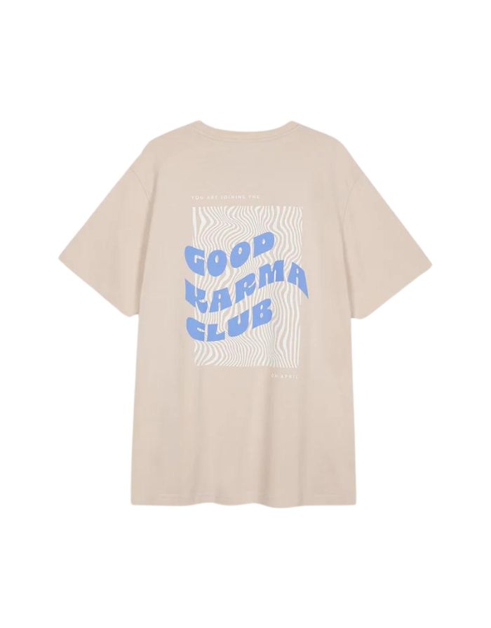 Boyfriend T-Shirt Good Karma Club I Cappuccino