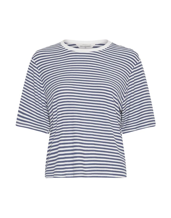 T-Shirt Jana Stripe I White/Oceana