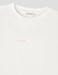 Boyfriend T-Shirt Summer Party Stripe I Pearl