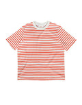 T-Shirt Gestreift I Rot/Off-White