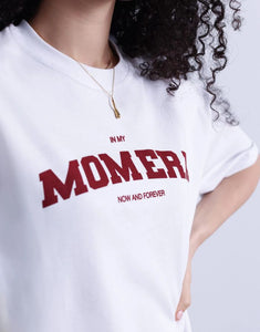 T-Shirt Mom Era I White/Burgundy