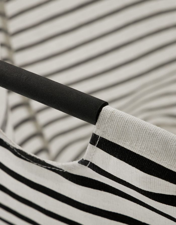 Wäschesack Stripes I Schwarz/Weiß