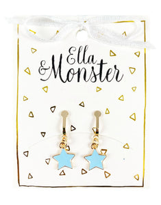 Ohrringe Clip On I Blue Star