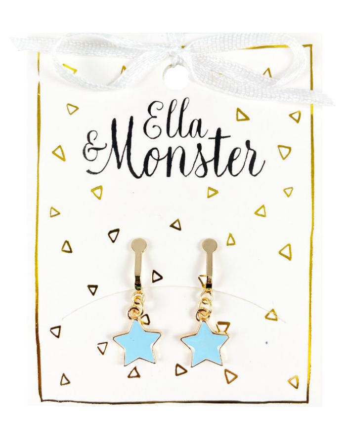 Ohrringe Clip On I Blue Star