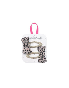 Haarspangen 2er-Set I Leopard Love Twisty Bow