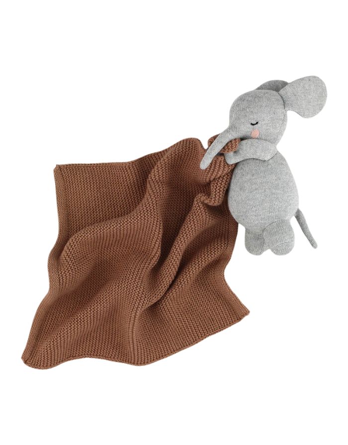 Kuscheltuch Elefant I Grau/Braun