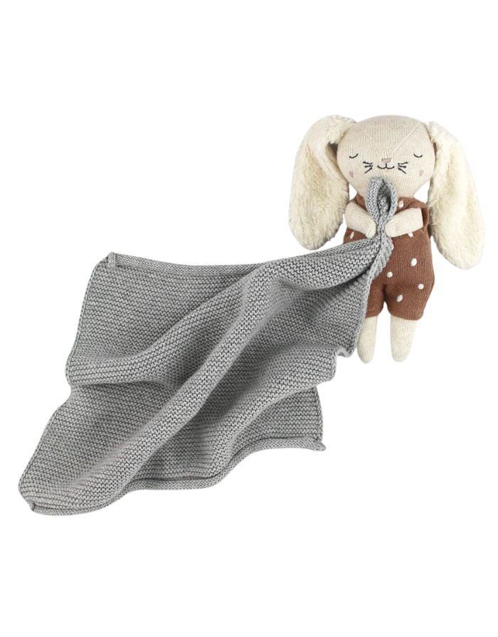 Kuscheltuch Hase I Braun/Grau