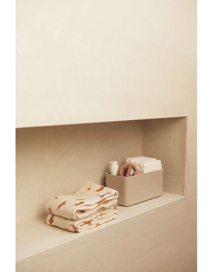 Musselin-Tuch Lewis 2er-Set I Dream/Ecru