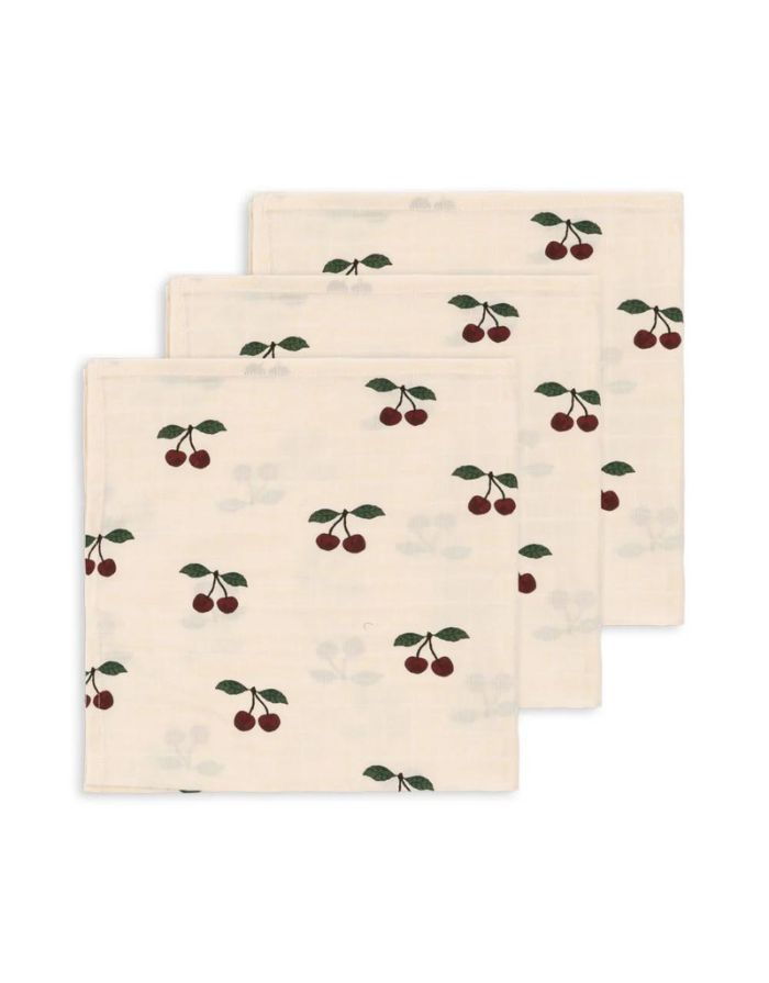 Mulltuch Musselin 3er-Set I Ma Grande Cerise