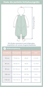 Schlafsack mit Füßen 2,5 Tog I Beige