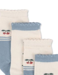 Socken 2er-Set I Cherry Mix Blue