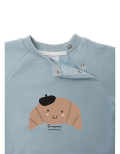Sweatshirt Hellblau I Croissant