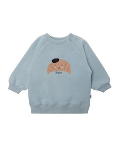 Sweatshirt Hellblau I Croissant