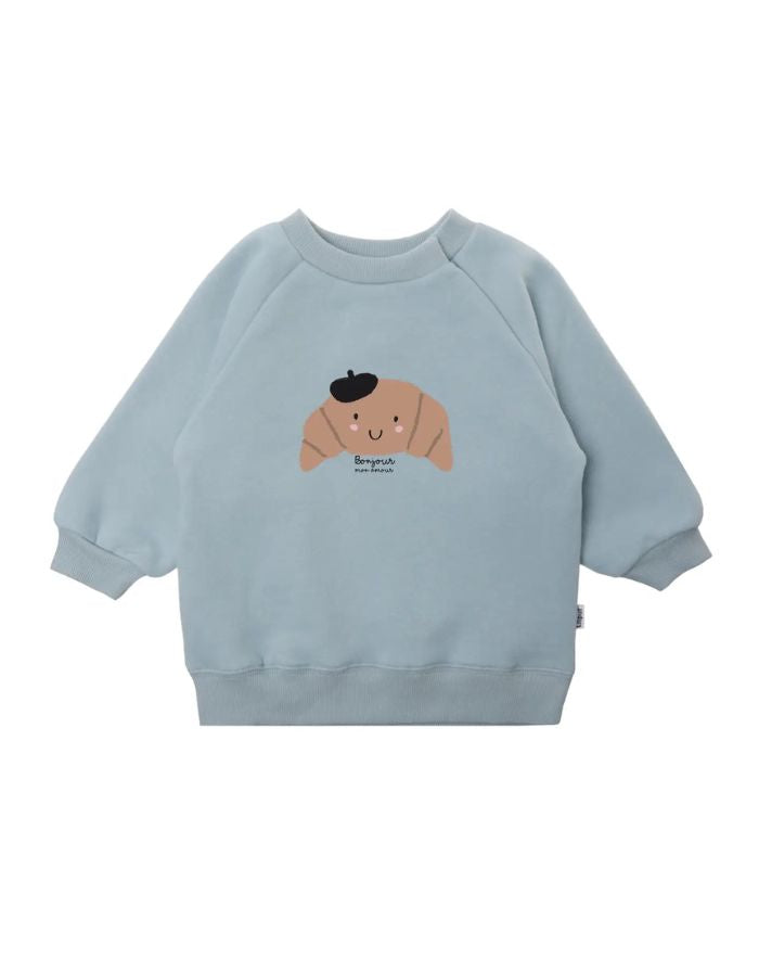 Sweatshirt Hellblau I Croissant