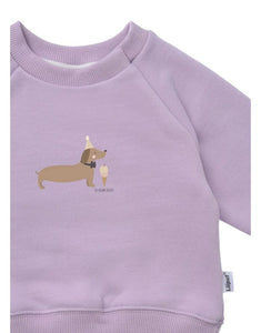 Sweatshirt Flieder I Dackel