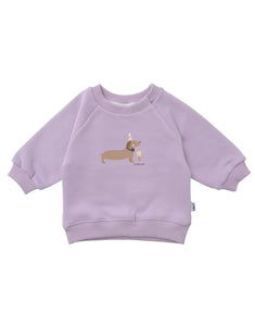 Sweatshirt Flieder I Dackel