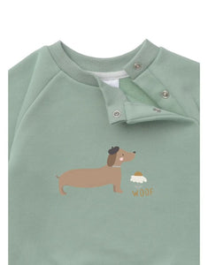 Sweatshirt Schilfgrün I Dackel