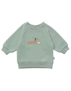 Sweatshirt Schilfgrün I Dackel