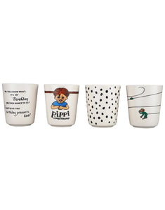 Becher 4er-Set Melamin I Pippi Langstrumpf