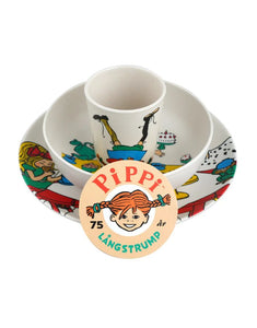 Geschirr 3er-Set Melamin I Pippi Langstrumpf - Birthday