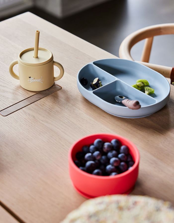 Teller mit Saugnapf Enkei I Dusty Blue – nordlykk