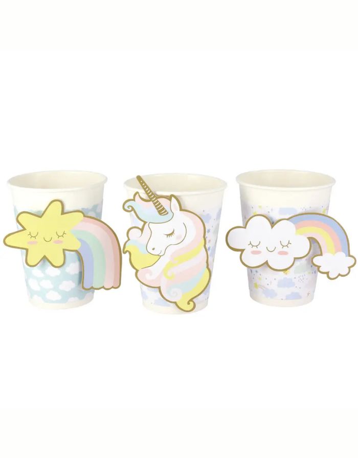 Pappbecher 6er-Set I Einhorn
