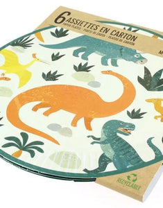 Pappteller 6er-Set I Dinosaurier