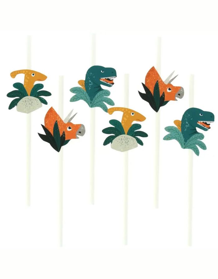Strohhalm 6er-Set I Dinosaurier