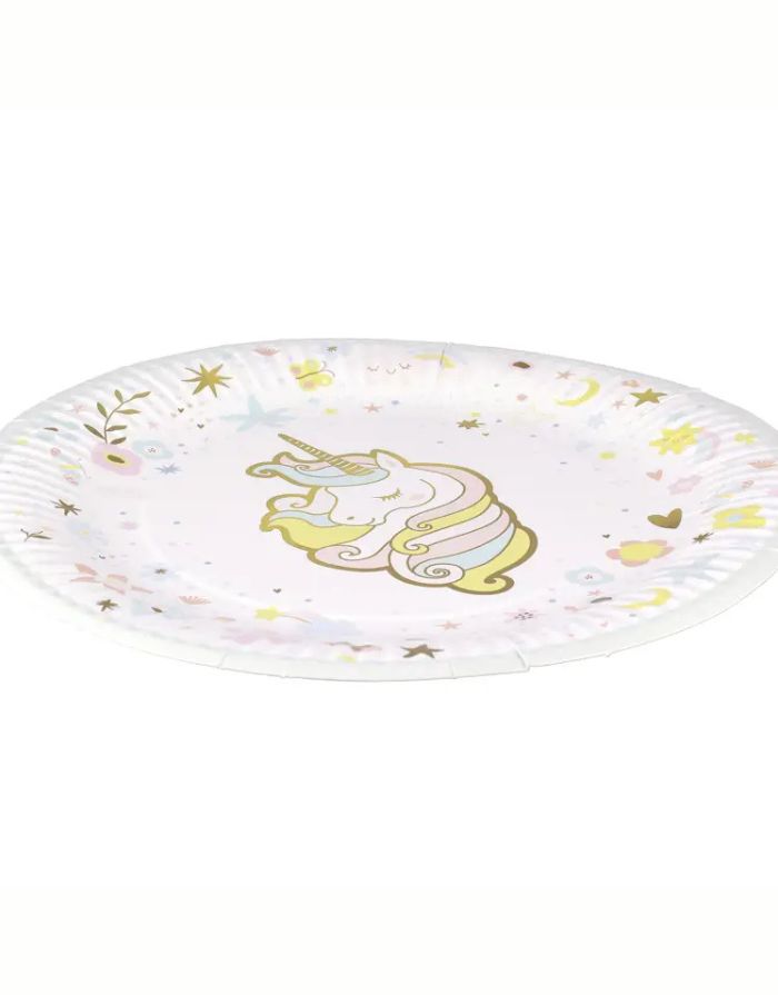 Pappteller 6er-Set I Einhorn