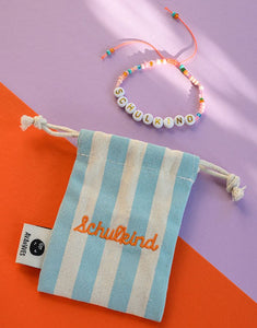 Perlenarmband Schulkind I Orange/Rosa