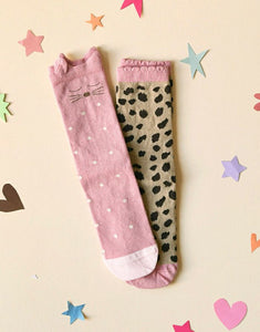 Socken 2er-Set I Clara Cat Leopard