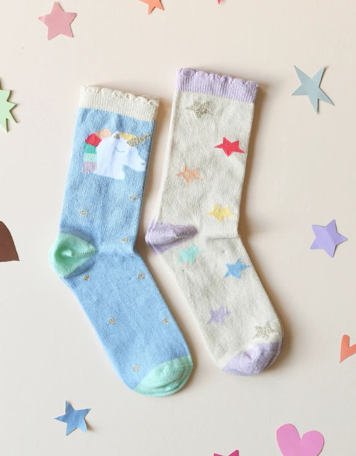 Socken 2er-Set I Rainbow Unicorn