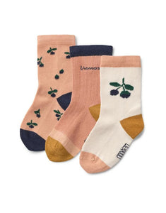 Socken Silas 3er-Set I Berry/Pale Tuscany