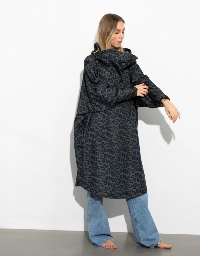 Raincoat I Leo Splashes Navy/Olive