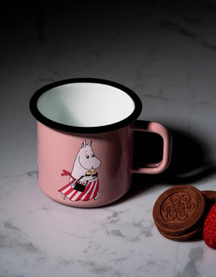 Becher Emaille 3,7dl I Moomin - Mama Pink