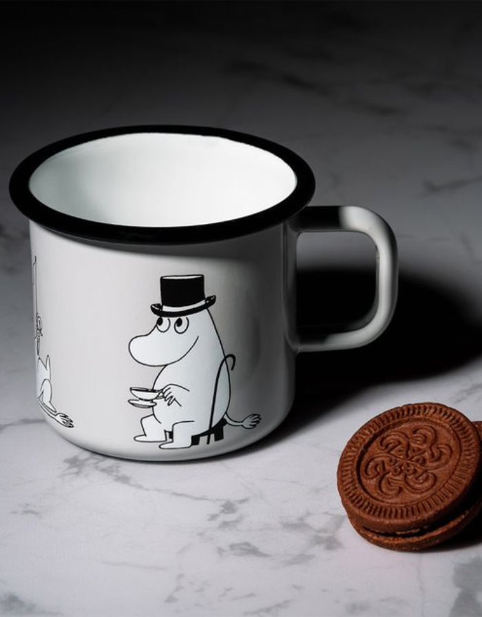 Becher Emaille 3,7dl I Moomin - Papa Grey