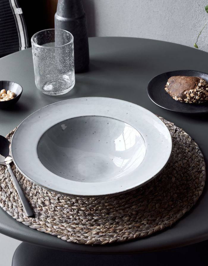 Pasta Teller Rustic  I Grau/Blau