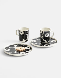 Teller Oiva/Unikko ø20cm I Schwarz/Weiß