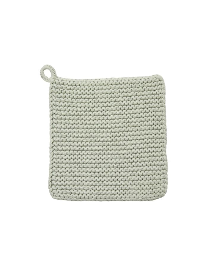 Nordal Mira Knit Topflappen aus gestrickter Baumwolle in modernem Design mit praktischer Aufhängeschlaufe.