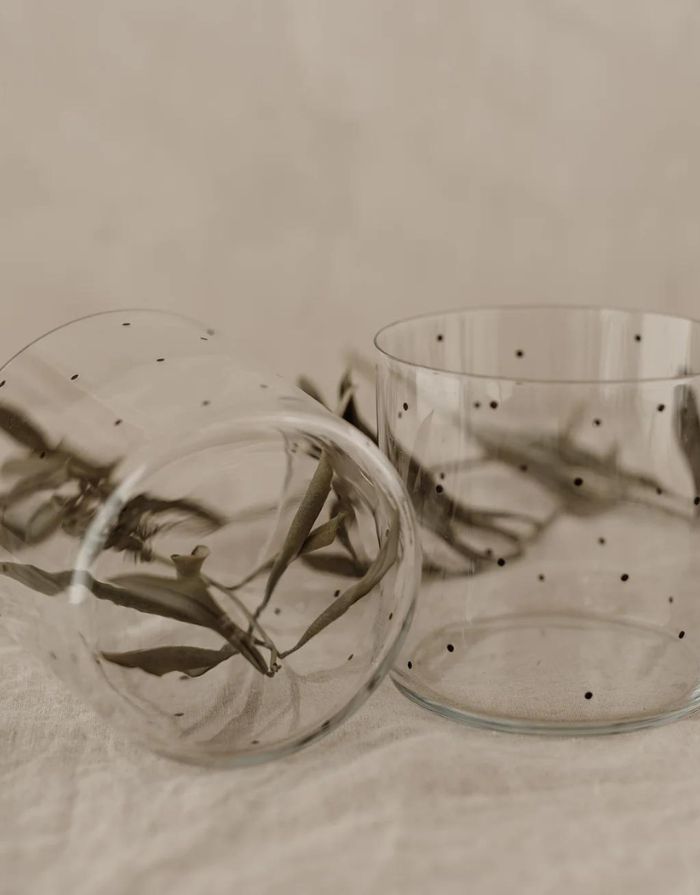Trinkglas 2er-Set I Punkte