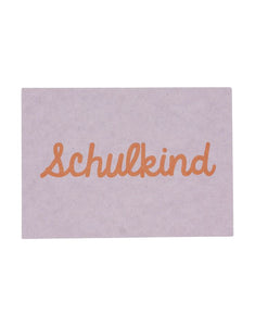 Postkarte Schulkind I Flieder / Rosa