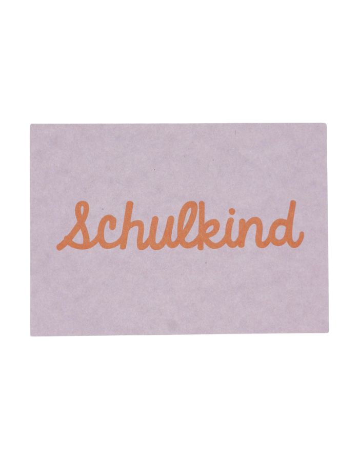 Postkarte Schulkind I Flieder / Rosa
