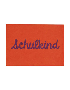 Postkarte Schulkind I Lila / Orange