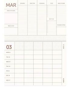 Kalender Familienplaner 2024 I Beige